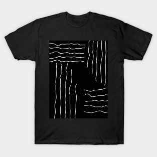 White squiggly lines T-Shirt